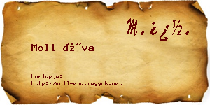 Moll Éva névjegykártya